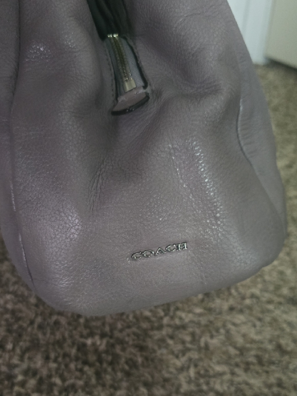 Coach Light Purple Leather Hobo Shoulder Bag W/ Silver Hardware (2 TAGS)(GOOD)💜 - Picture 4 of 16